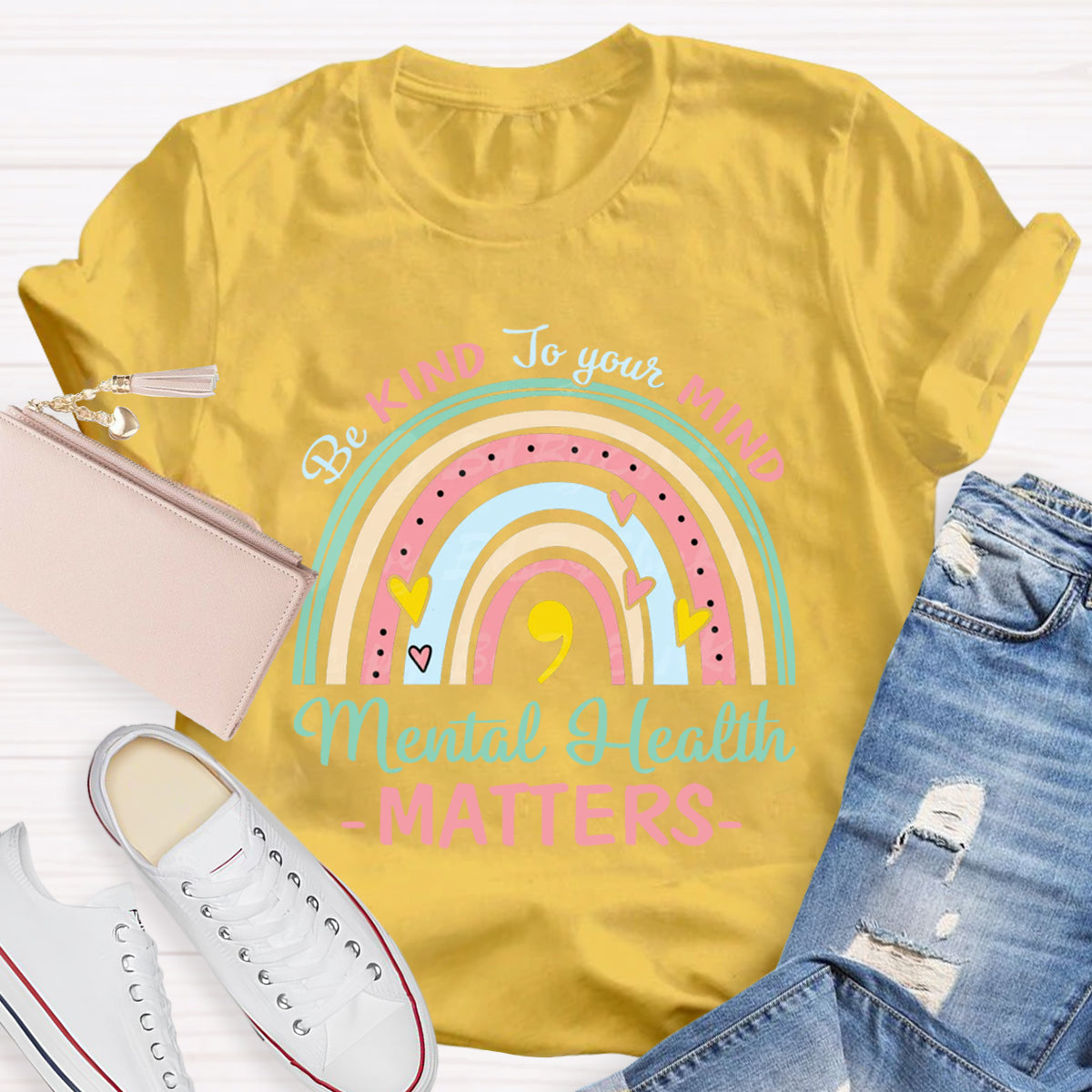 Be Kind To Your Mind Mental Health Matters Positive Quote T-Shirt