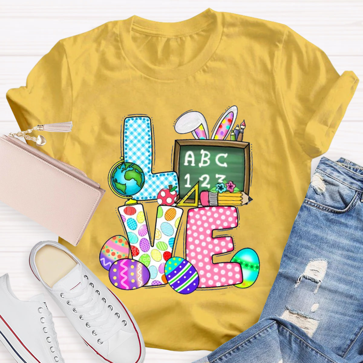 Love Easter Bunny Teacher T-Shirt