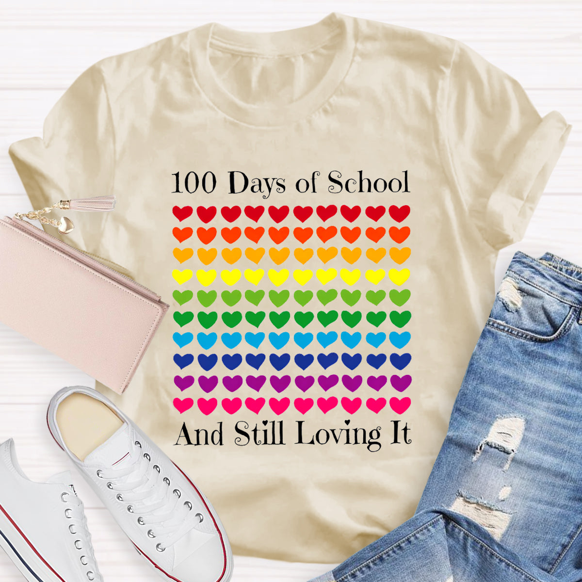 100 Days Of School And Still Loving It Teacher T-Shirt