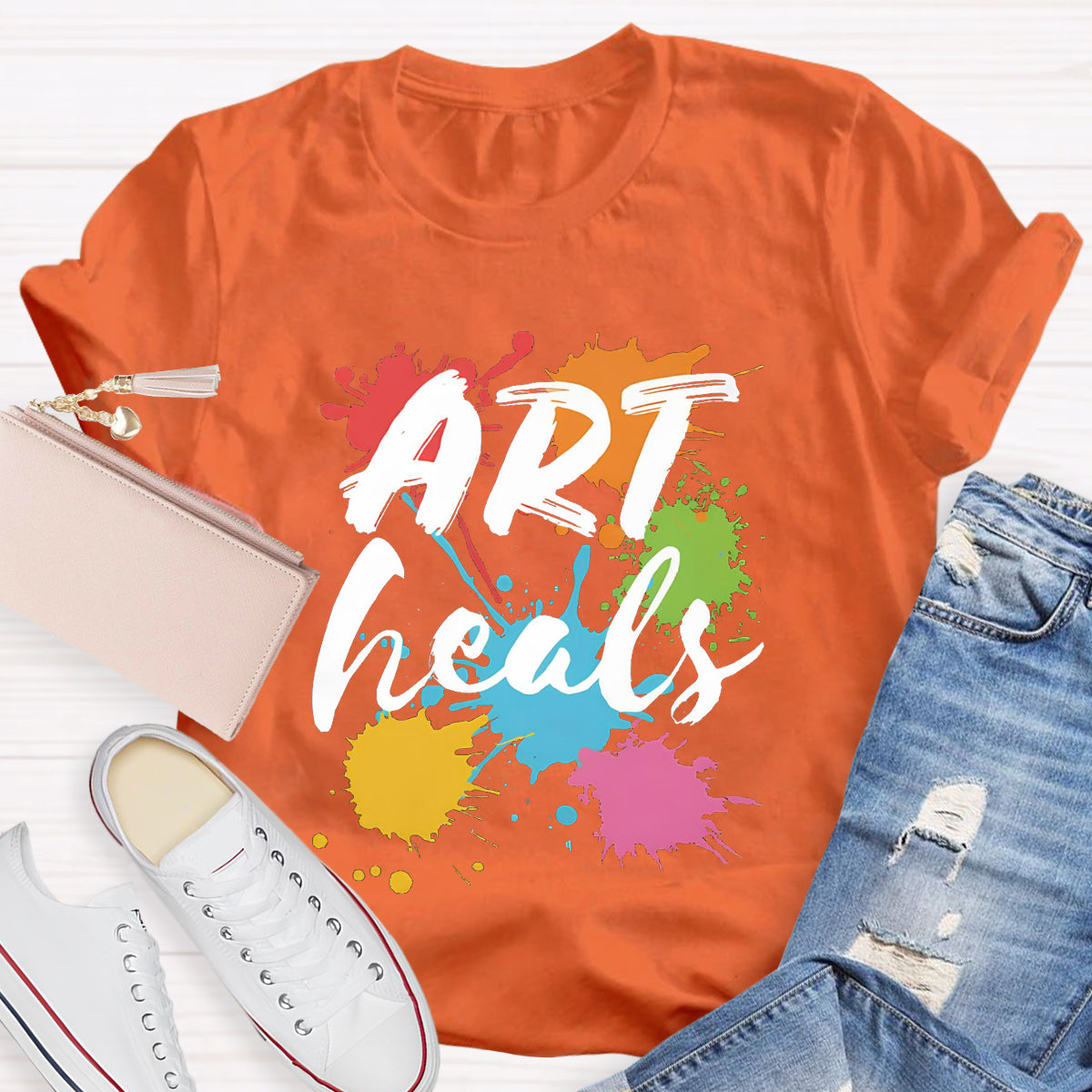 Art Heals Teacher T-Shirt