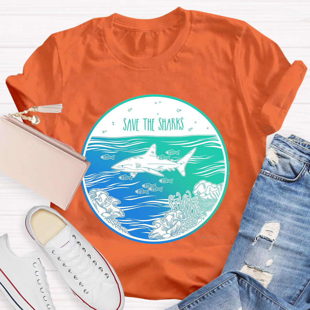 Save The Sharks Teacher T-Shirt