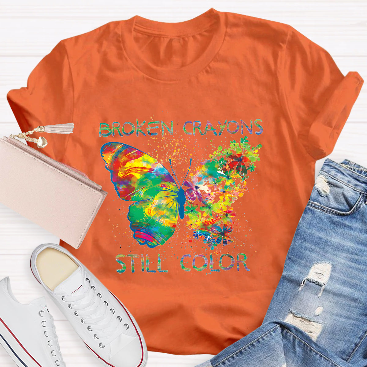 Broken Crayons Still Color Teacher T-Shirt