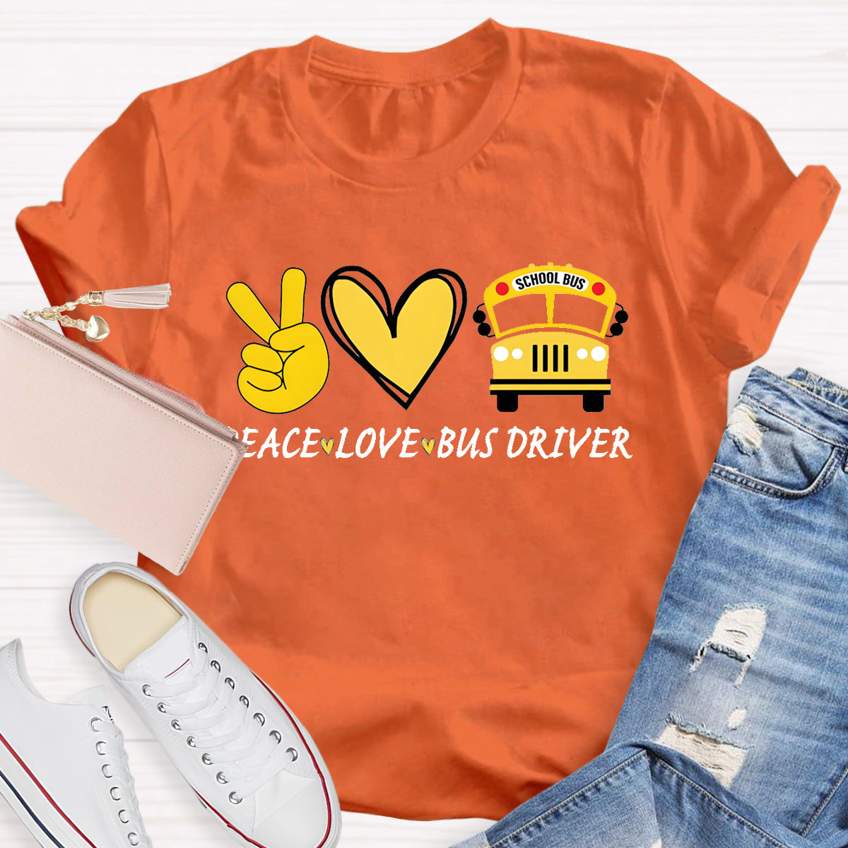 Peace Love Bus Driver T-Shirt