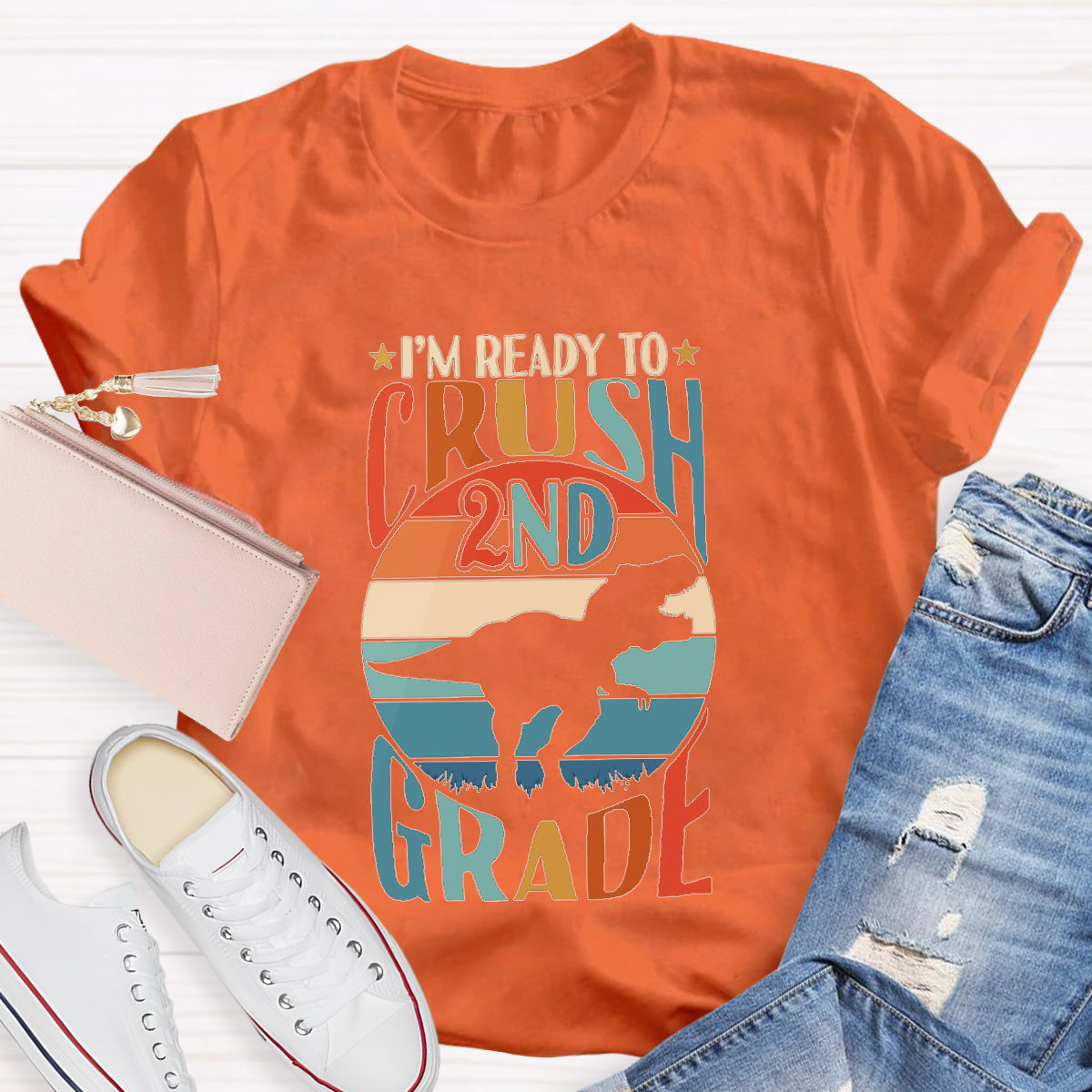 Personalized Grade I‘M Ready To Crush 2nd Grade Teacher T-Shirt