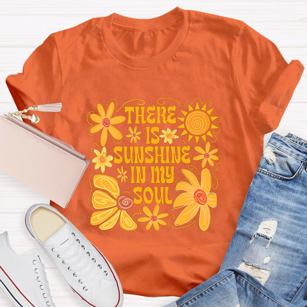 There Is Sunshine In My Soul Floral T-Shirt