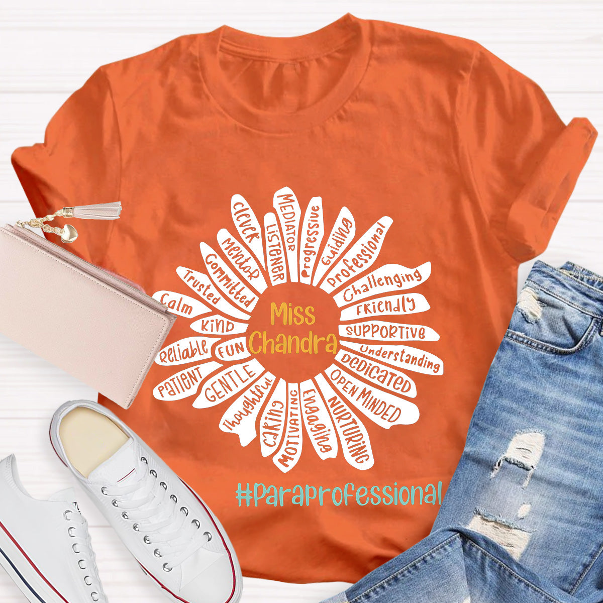 Personalized Para Name Open Minded Teacher T-Shirt
