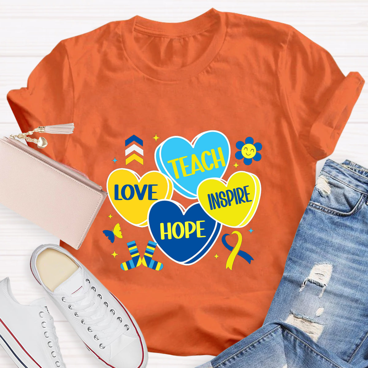 World Down Syndrome Day Teach Love T-Shirt