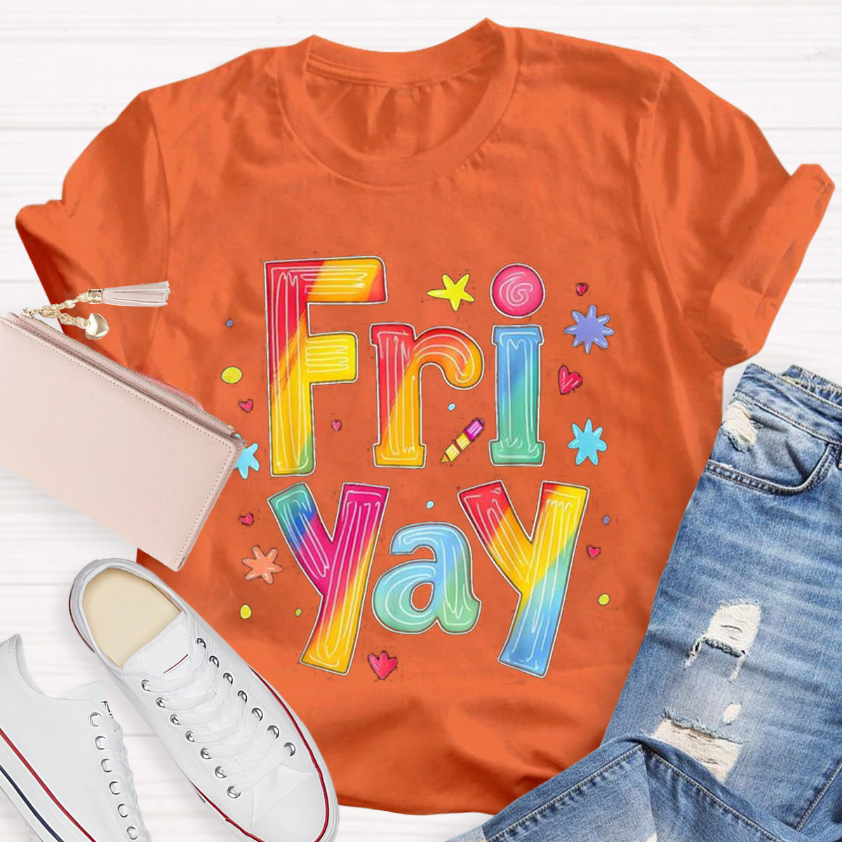 Personalize Day Fri Yay Teacher T-Shirt