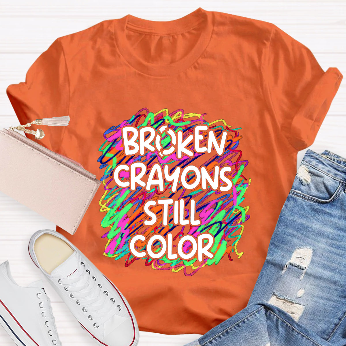 Broken Crayons Still Color Art Teacher T-Shirt