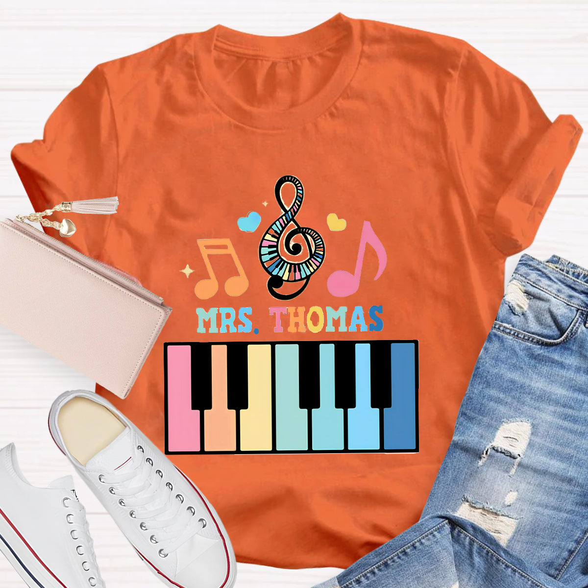 Personalize Name Piano Teacher T-Shirt