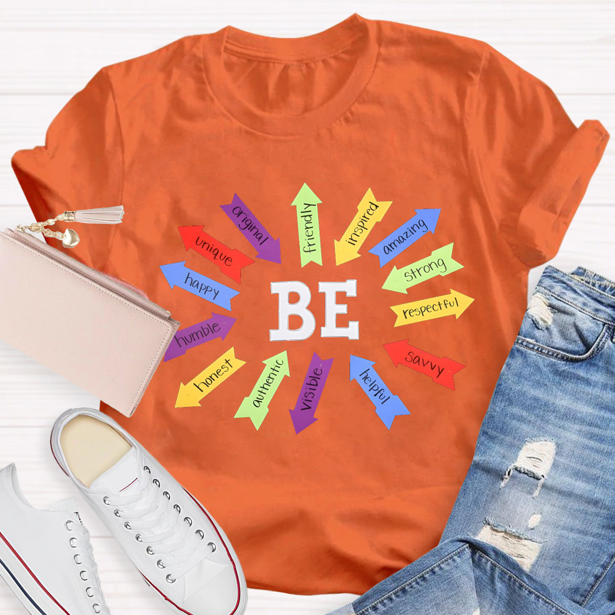 Be Strong Respectful Savvy Helpful Visible Honest Humble Happy Teacher T-Shirt