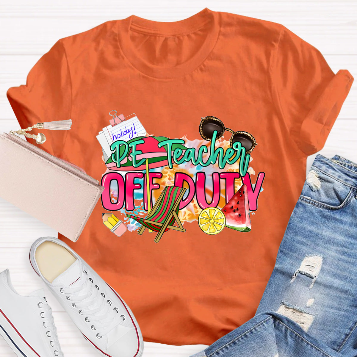 Personalized Subjects Teacher Off Duty T-Shirt