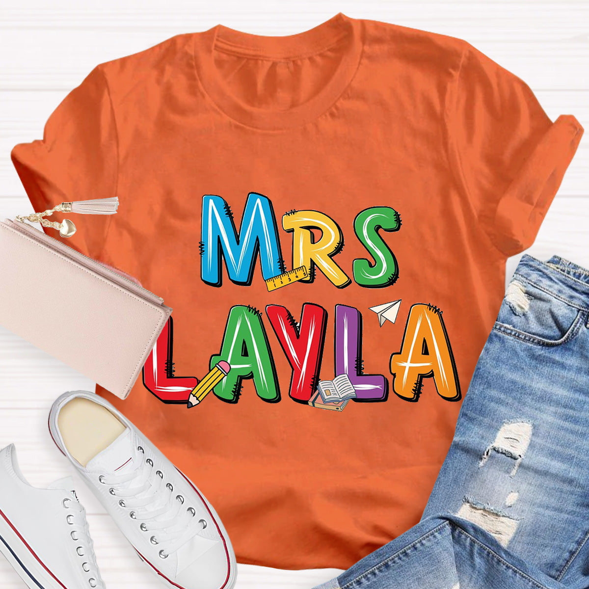 Personalized Your Name Teacher T-Shirt