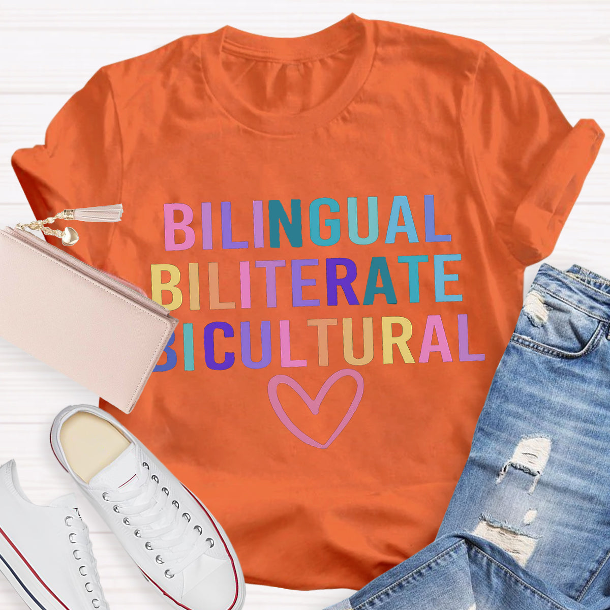 Bilingual Biliterate Bicultural Teacher T-Shirt
