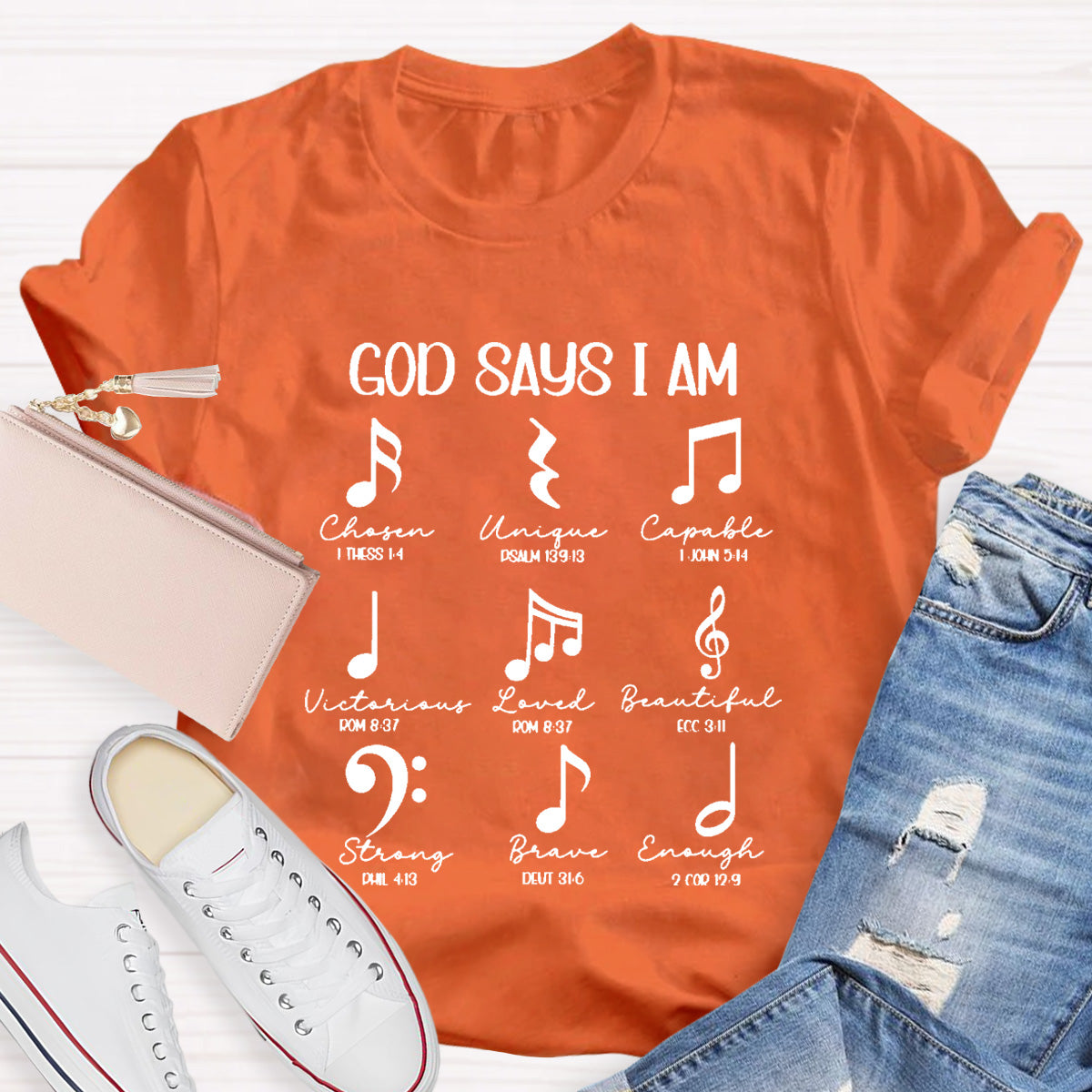 God Says I Am Unique Capable Teacher T-Shirt