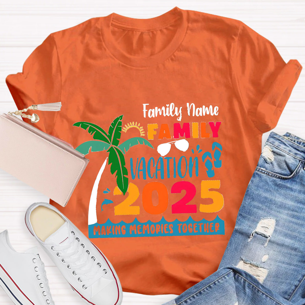 Personalized Family Name Vacation Teacher T-Shirt
