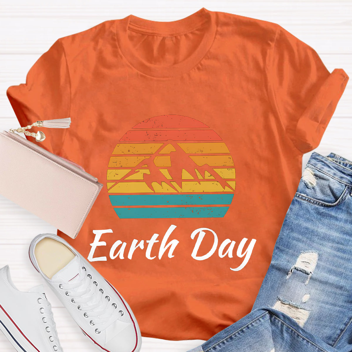 Earth Day Retro Prints T-Shirt