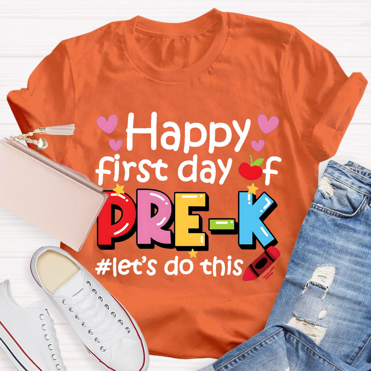 Personalized Grade Happy First Day Of Pre-k Teacher T-Shirt