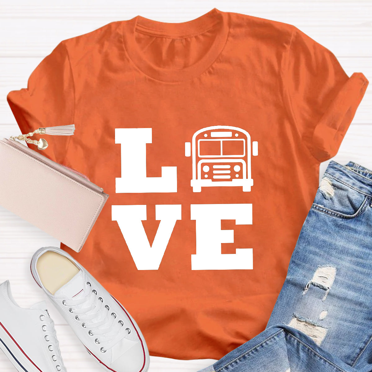 School Bus Driver Love Students Teacher T-Shirt
