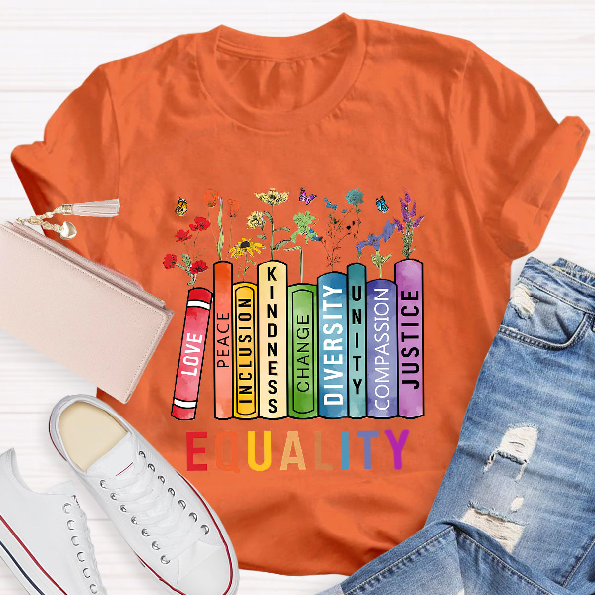 Equality Love Kindness Teacher T-Shirt