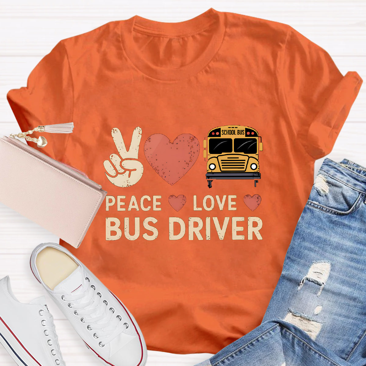 Peace Love Bus Driver T-Shirt
