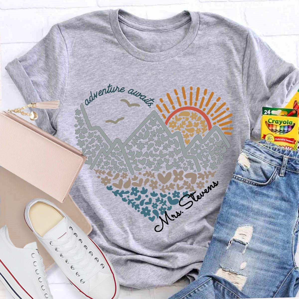 Personalized Name Adventure Awaits T-shirt