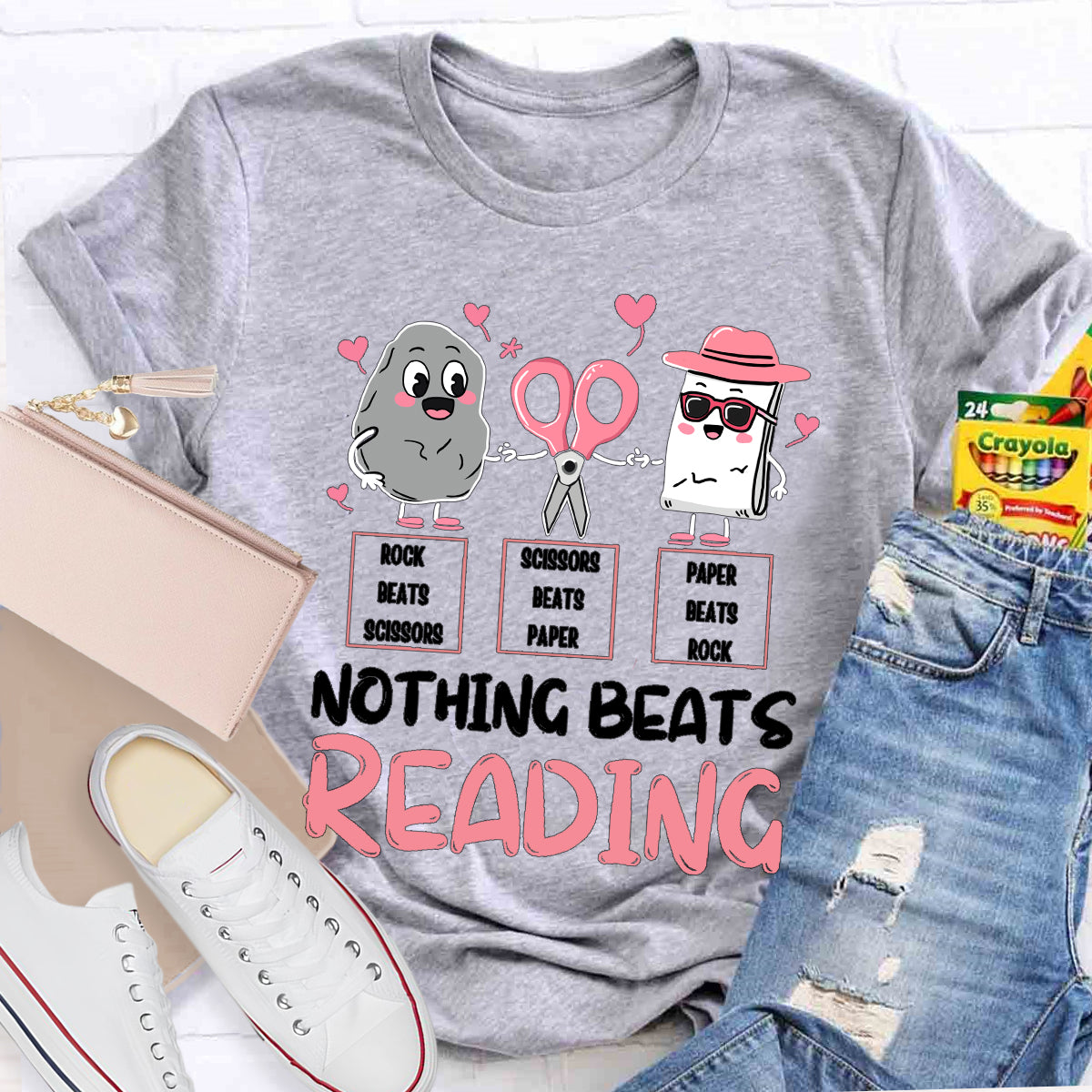 Nothing Beats Reading Teacher T-Shirt