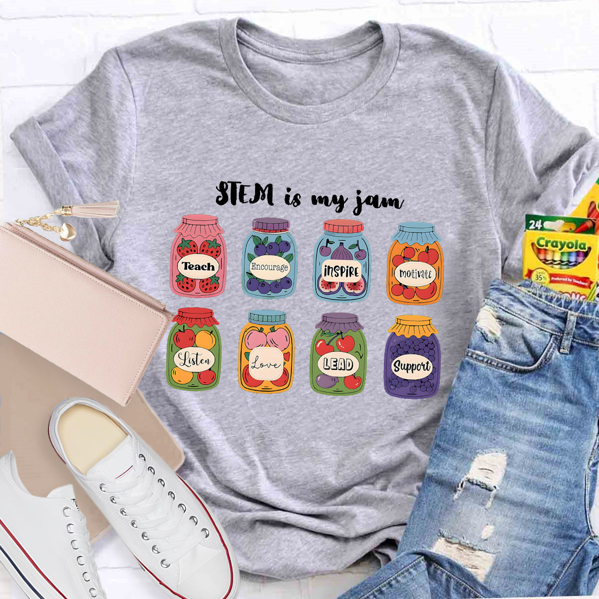 Stem Is My Jam Teach Encourage Inspire Listen Love Lead Suppout T-shirt