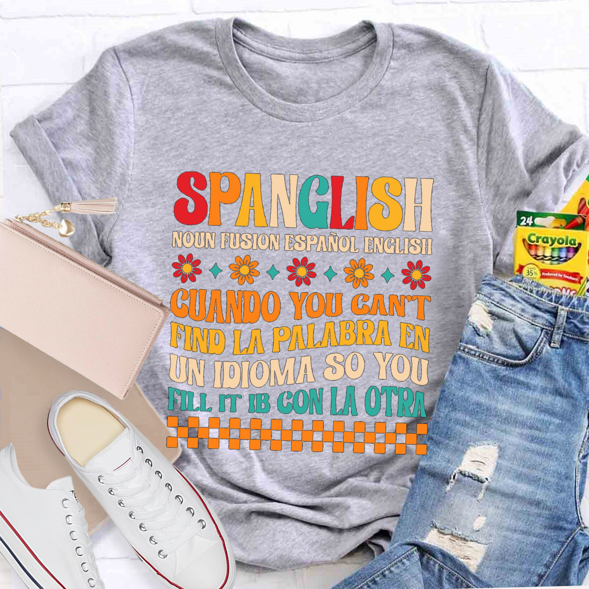 Spanglish Definition Bilingual Teacher T-Shirt