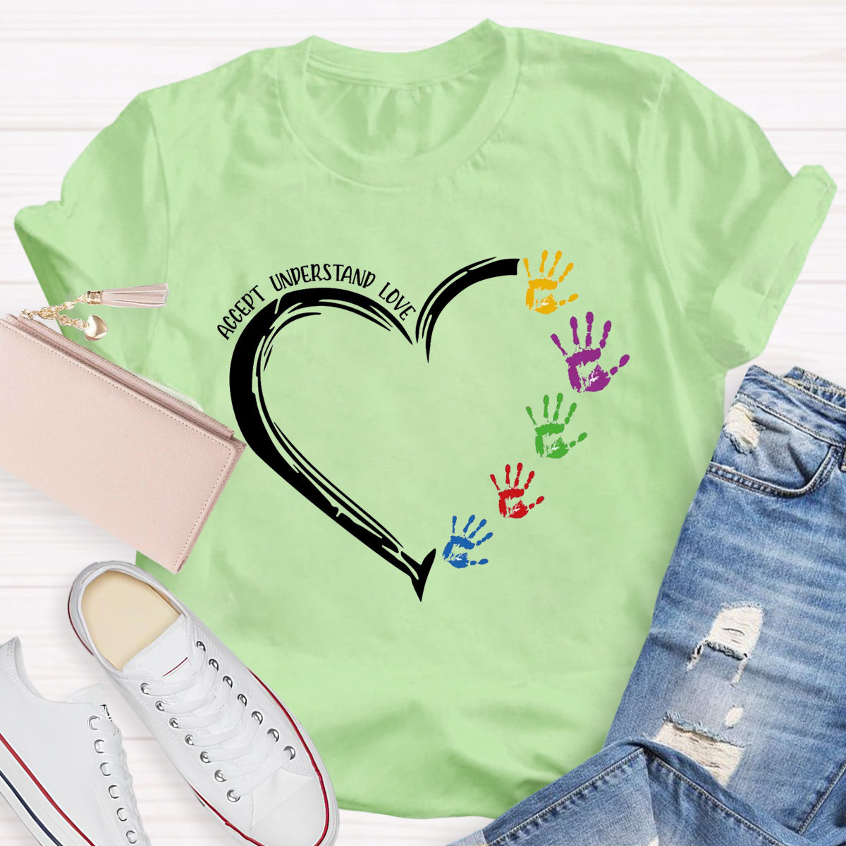 Accept Understand Love Love Hands T-Shirt