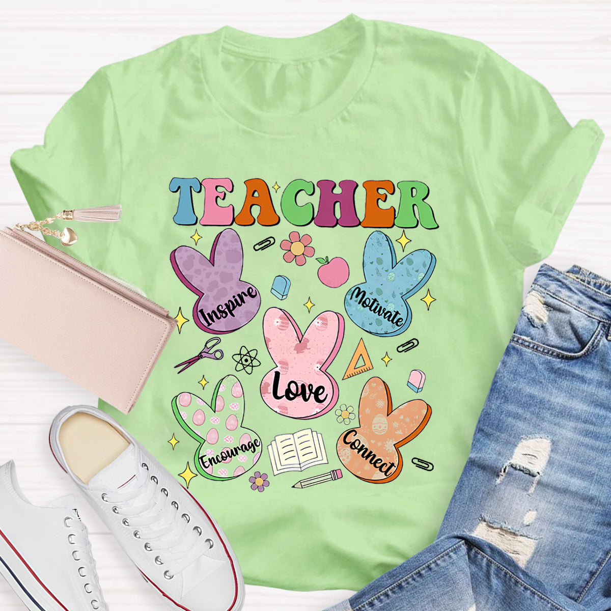 Easter Teacher Love Encourage T-Shirt