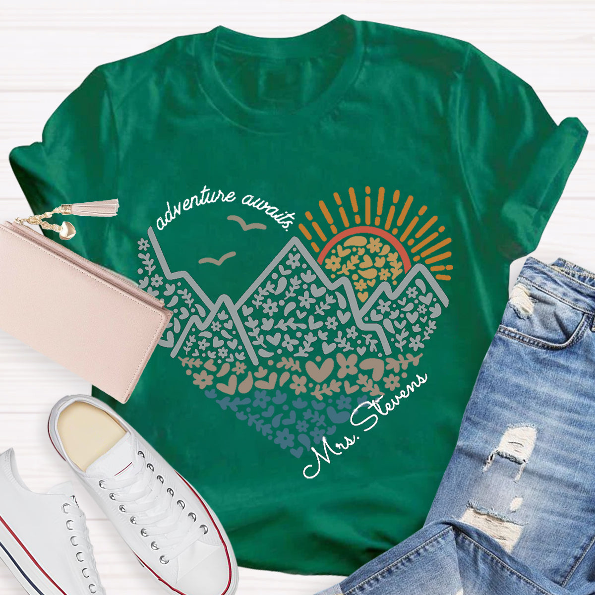 Personalized Name Adventure Awaits T-shirt