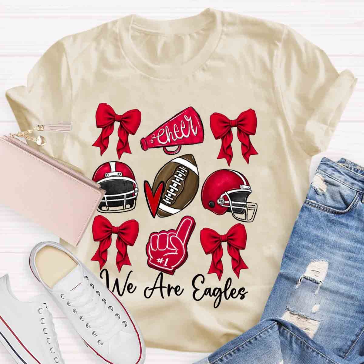 Bow Mascot Football Cheer T-Shirt