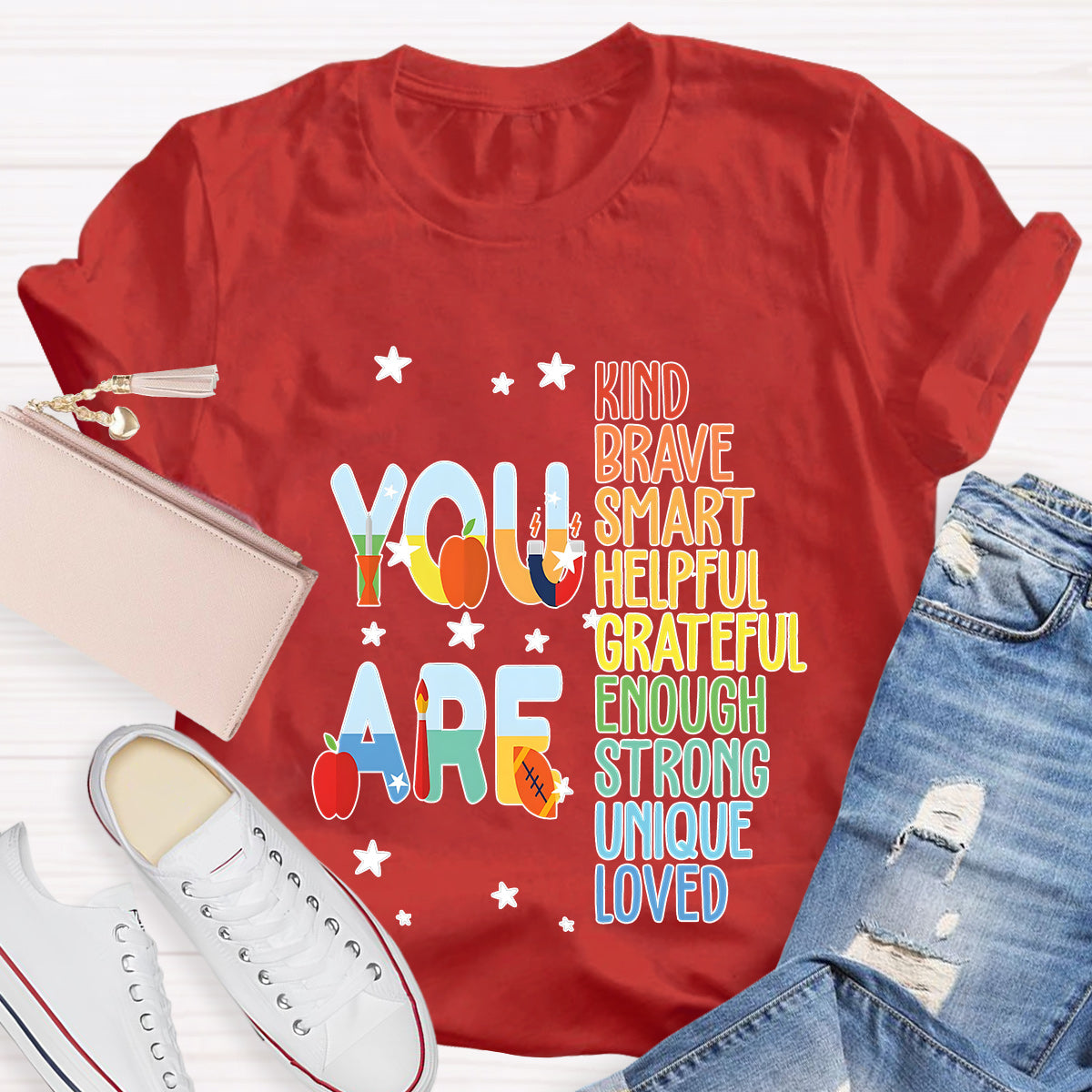You Are Kind And Brave Teacher T-Shirt