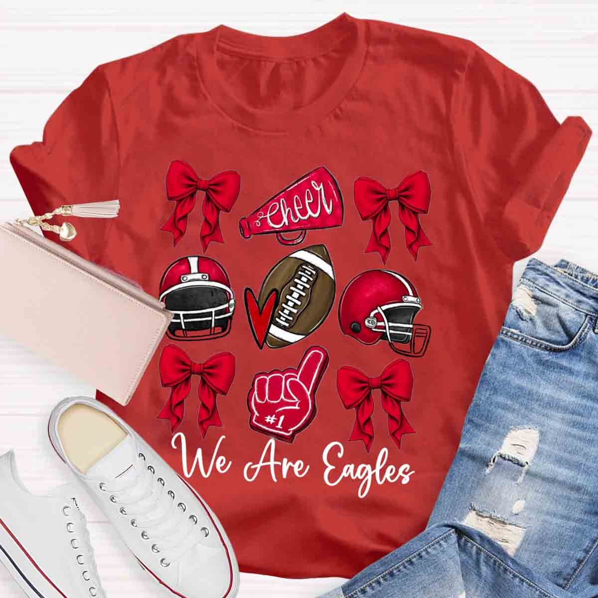 Bow Mascot Football Cheer T-Shirt
