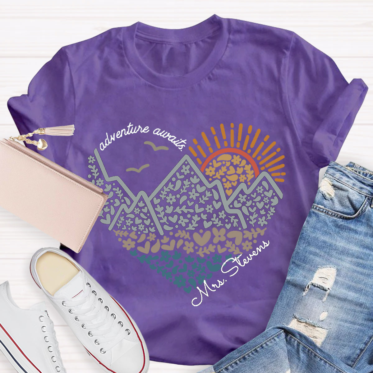 Personalized Name Adventure Awaits T-shirt