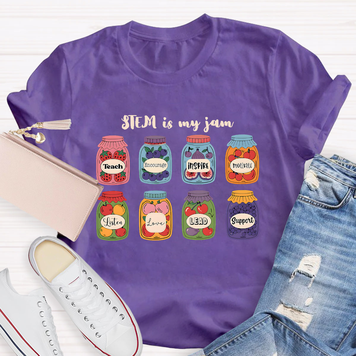 Stem Is My Jam Teach Encourage Inspire Listen Love Lead Suppout T-shirt