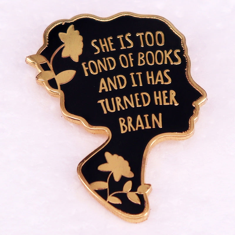 Book Lover Gift Brooch