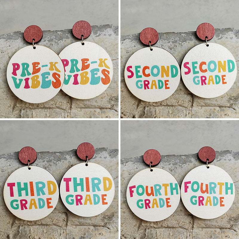 Colorful Letter Semester Grade Earrings