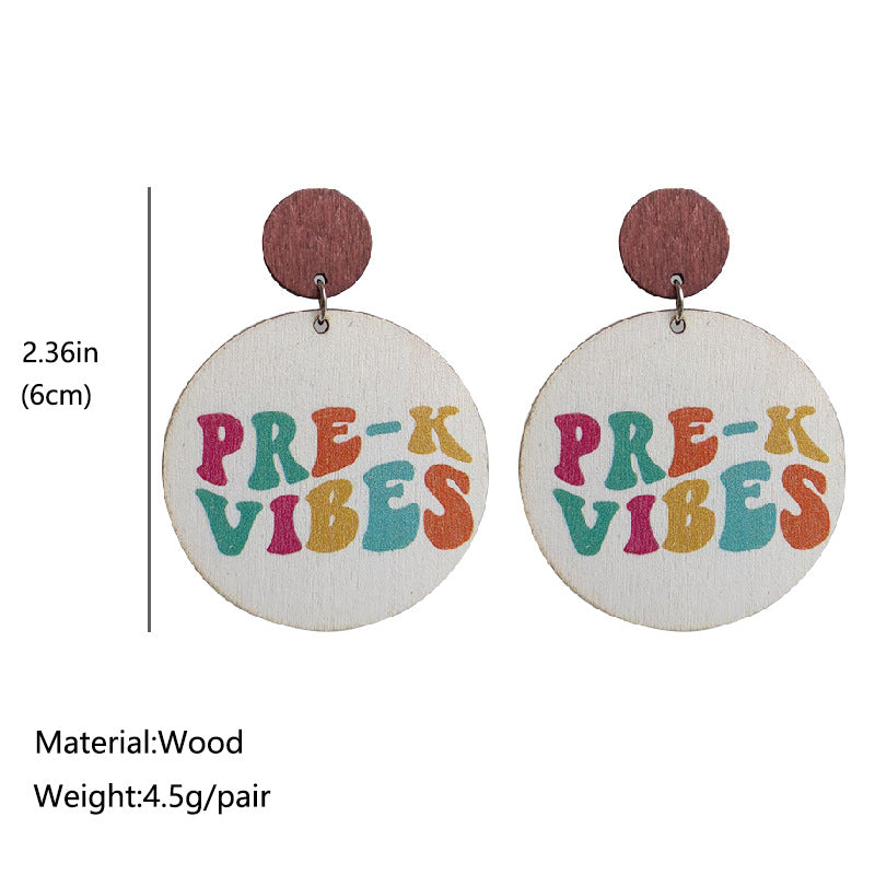 Colorful Letter Semester Grade Earrings