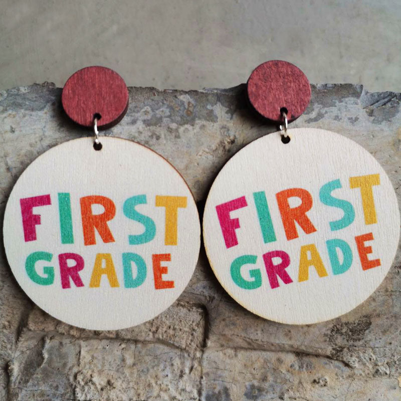 Colorful Letter Semester Grade Earrings