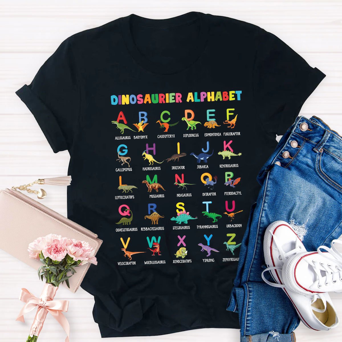 Dinosaur Fun Alphabet T-Shirt