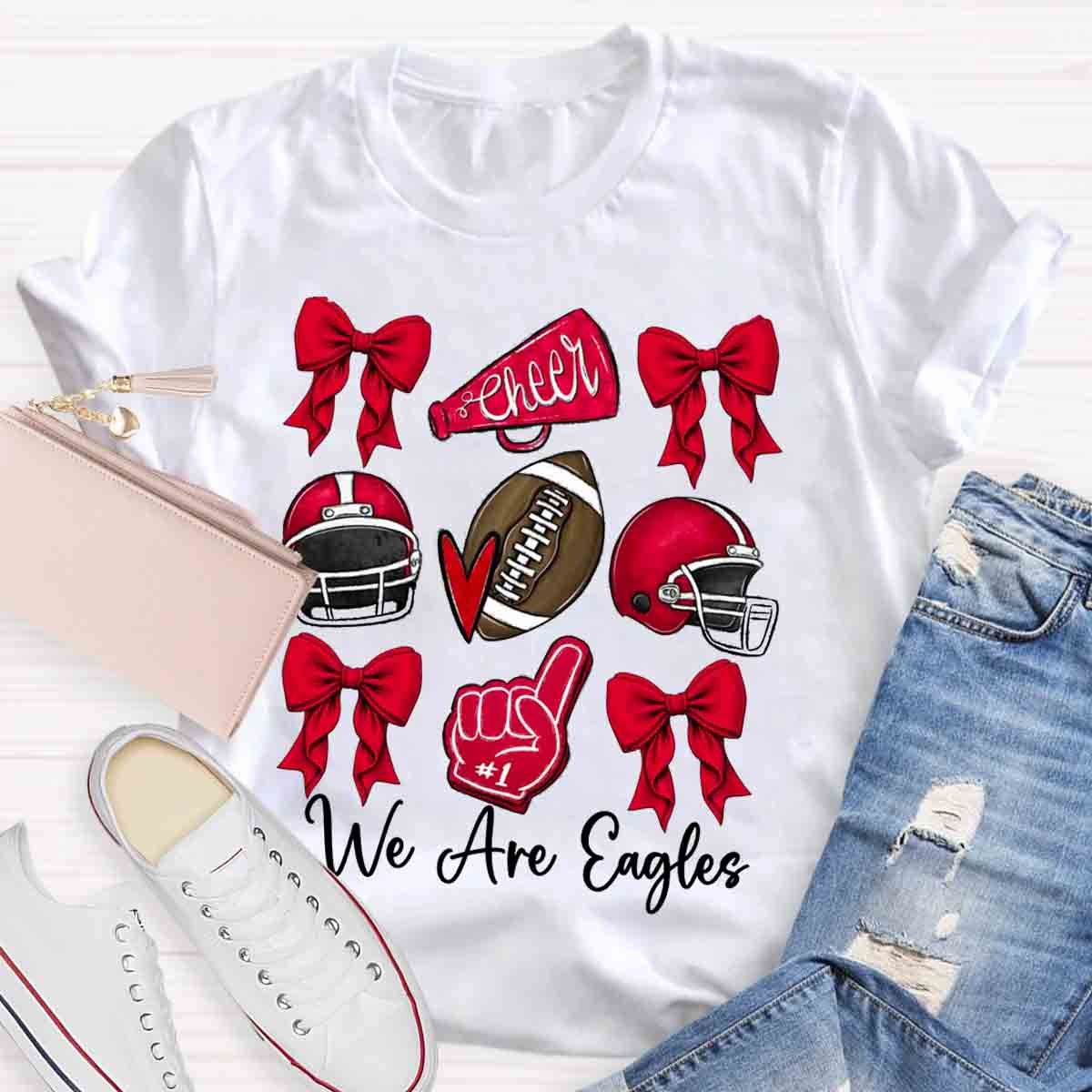 Bow Mascot Football Cheer T-Shirt