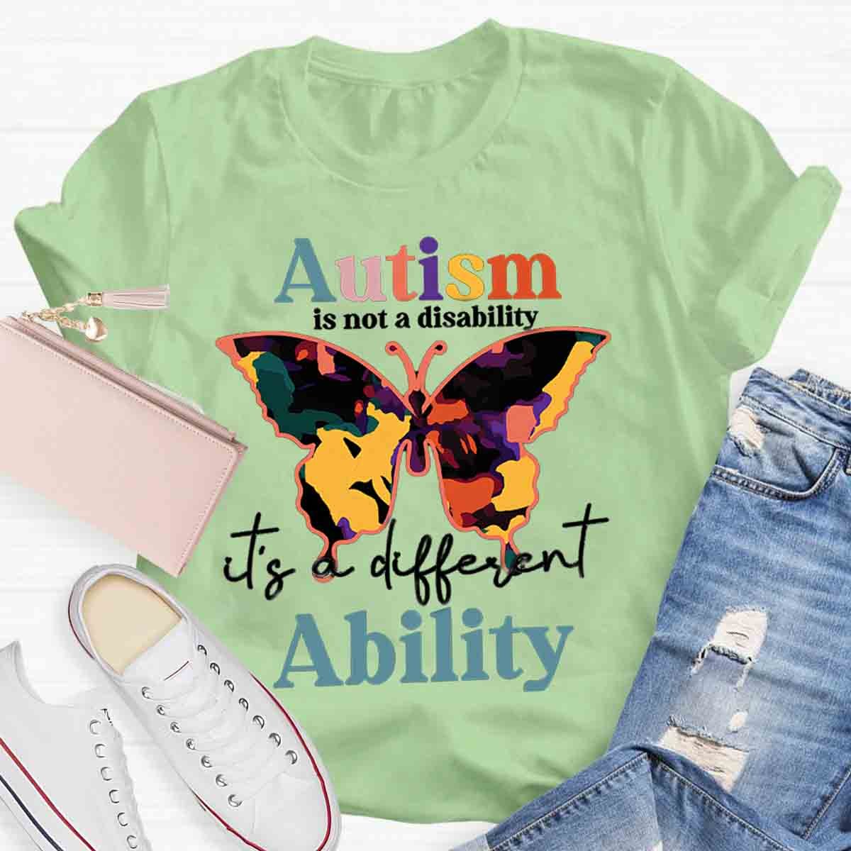 Autism Is Not A Disability It's A Different Ability Teacher Shirt