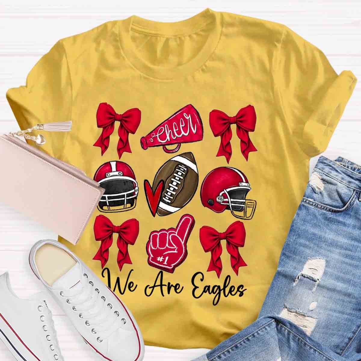 Bow Mascot Football Cheer T-Shirt