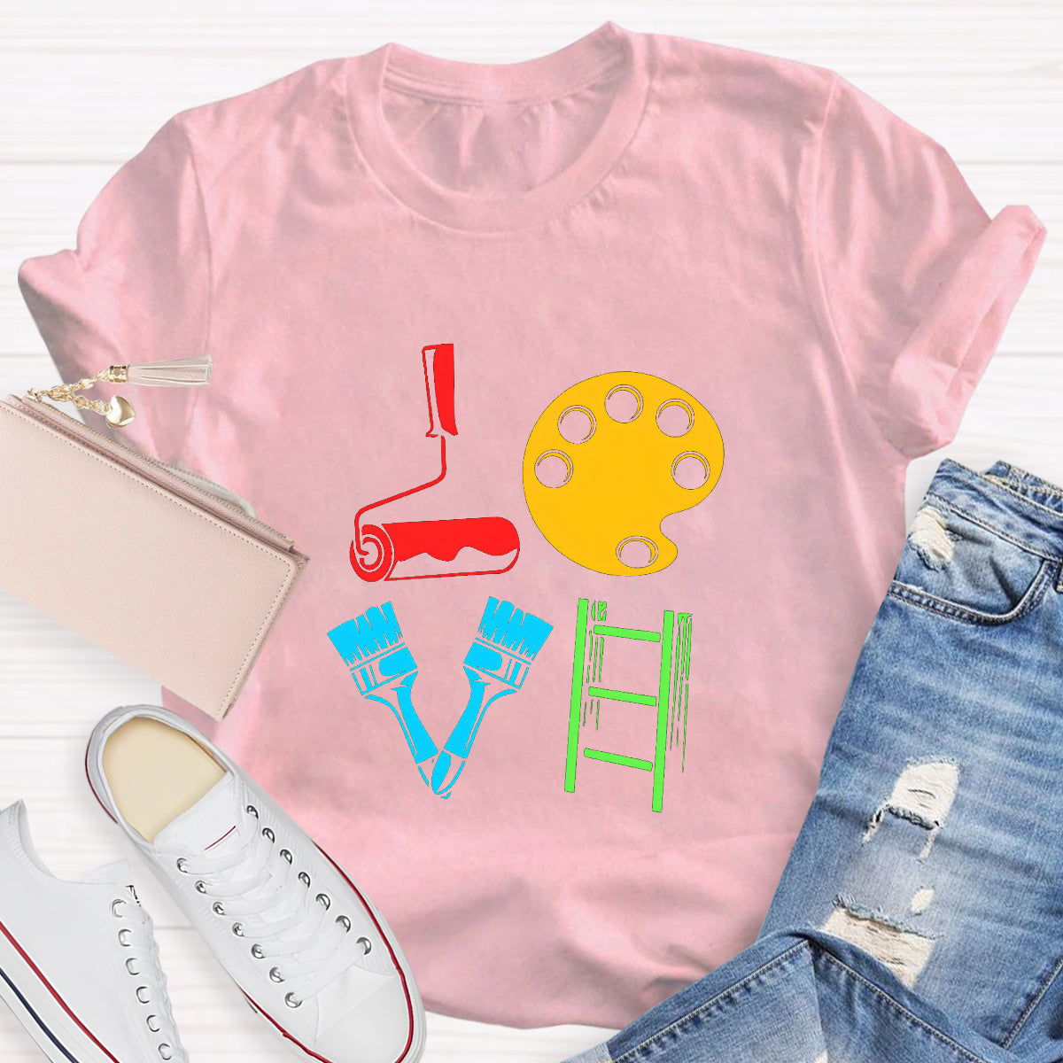 I Love Art Teacher T-Shirt