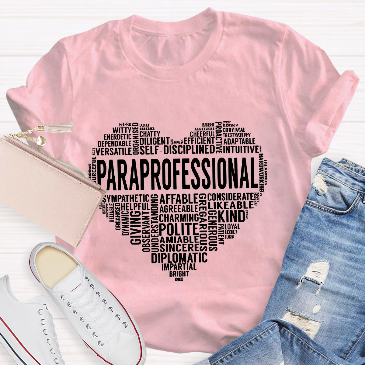 Paraprofessional Teacher Always Be Kind Heart T-Shirt