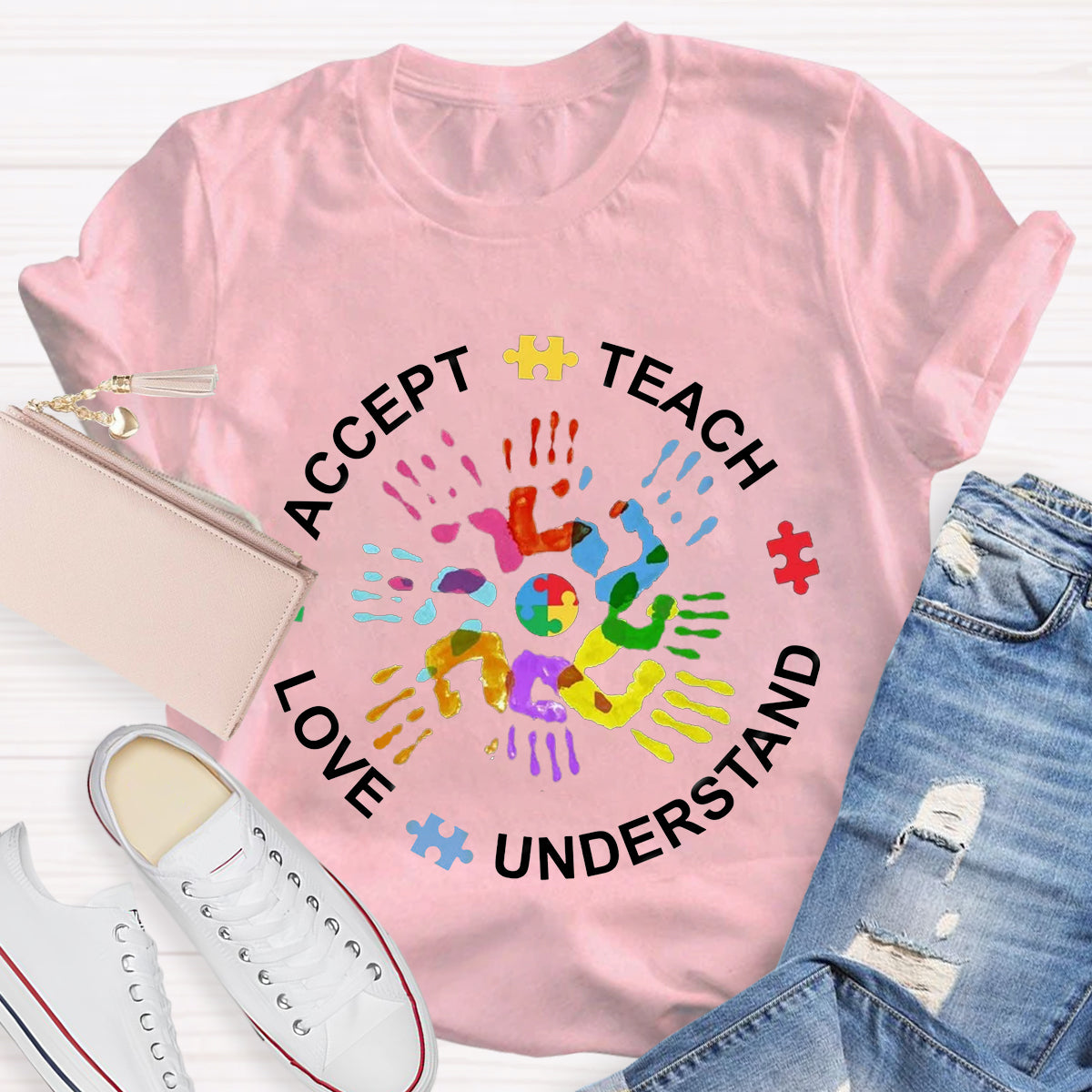 Teach Love Understand And Accept Teacher T-Shirt