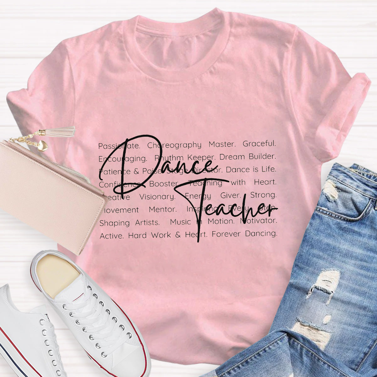 Dance Teacher Definition Hard Work And Heart T-Shirt