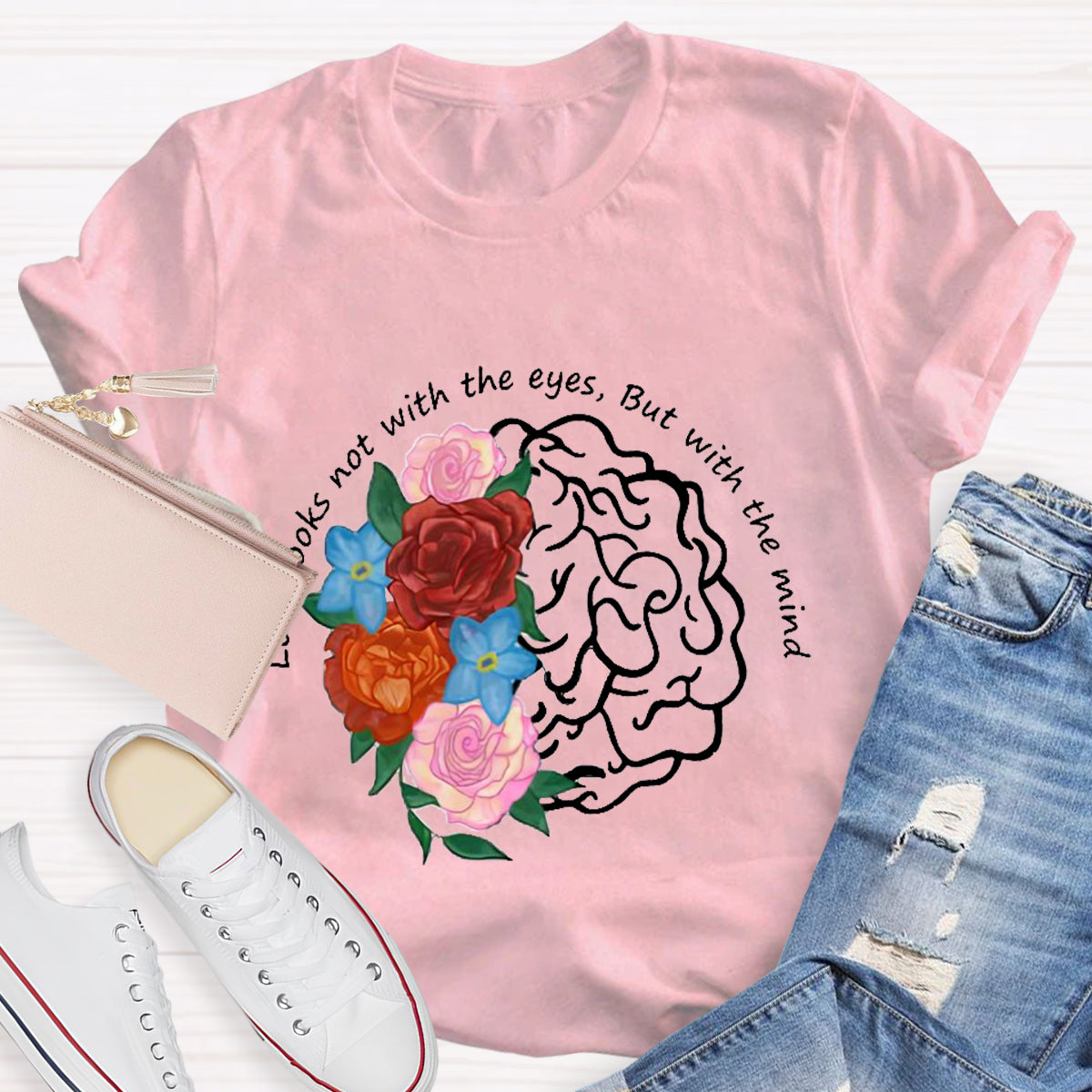 Love Looks Not With The Eyes But With The Mind Teacher T-Shirt